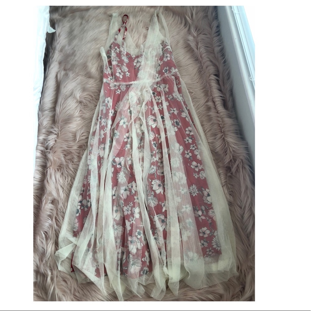 Tracy Reese Tulle Overlay on a Floral Print